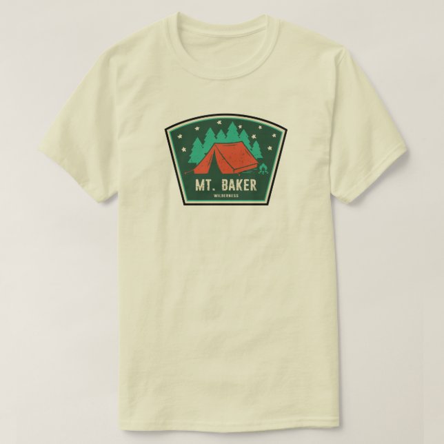 Mt. Baker Wilderness Washington Camping T-Shirt (Design Front)
