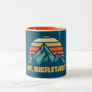 Mt. Bierstadt Colorado Retro Turquoise Two-Tone Coffee Mug