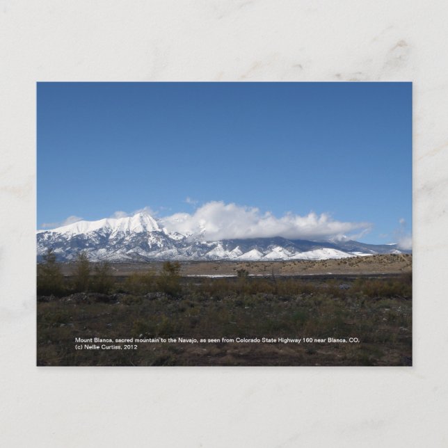 Mt. Blanca near Blanca, CO Postcard (Front)