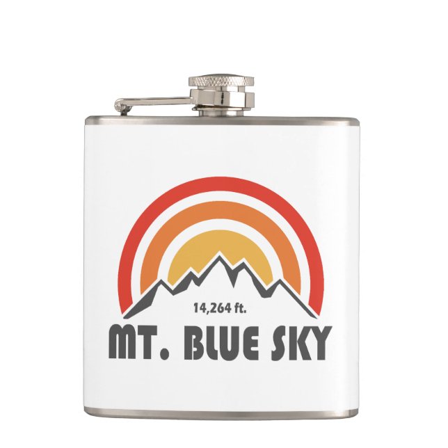Mt. Blue Sky Colorado Hip Flask (Front)