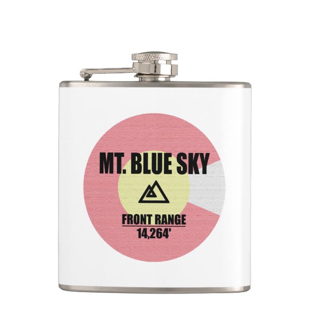 Mt. Blue Sky Colorado Hip Flask (Front)