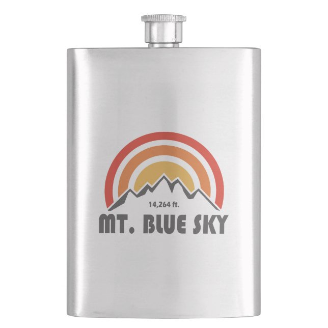 Mt. Blue Sky Colorado Hip Flask (Front)