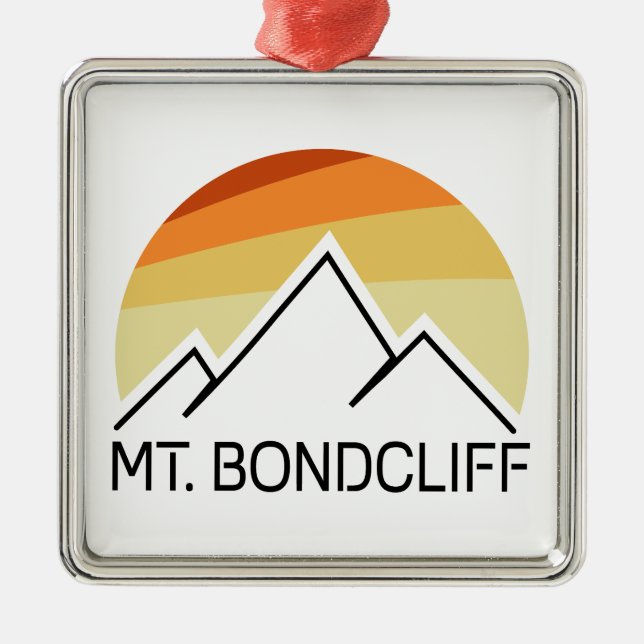 Mt. Bondcliff New Hampshire Retro Metal Ornament (Front)