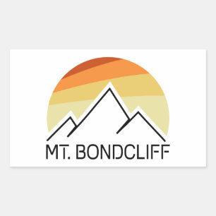 Mt. Bondcliff New Hampshire Retro Rectangular Sticker