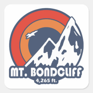 Mt. Bondcliff New Hampshire Sun Eagle Square Sticker