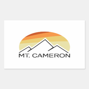 Mt. Cameron Retro Rectangular Sticker