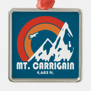 Mt. Carrigain New Hampshire Sun Eagle Metal Ornament