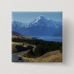 Mt. Cook, New Zealand 15 Cm Square Badge