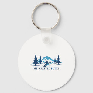 Mt. Crested Butte Colorado Ski Resort Skiing Skier Key Ring