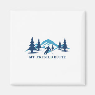 Mt. Crested Butte Colorado Ski Resort Skiing Skier Magnet