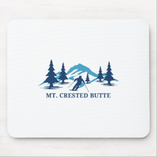 Mt. Crested Butte Colorado Ski Resort Skiing Skier Mouse Pad