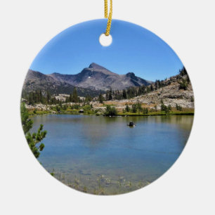 Mt. Dana from Shell Lake, Tioga Pass, CA Ceramic Ornament