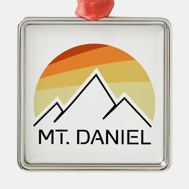 Mt. Daniel Washington Retro Metal Ornament (Front)