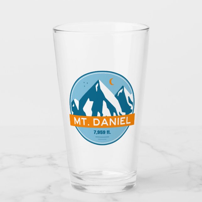 Mt. Daniel Washington Stars Moon Glass (Front)