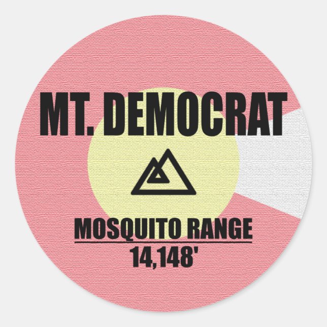 Mt. Democrat Classic Round Sticker (Front)