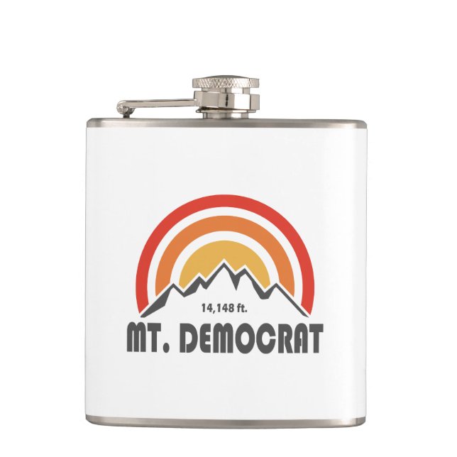 Mt. Democrat Hip Flask (Front)