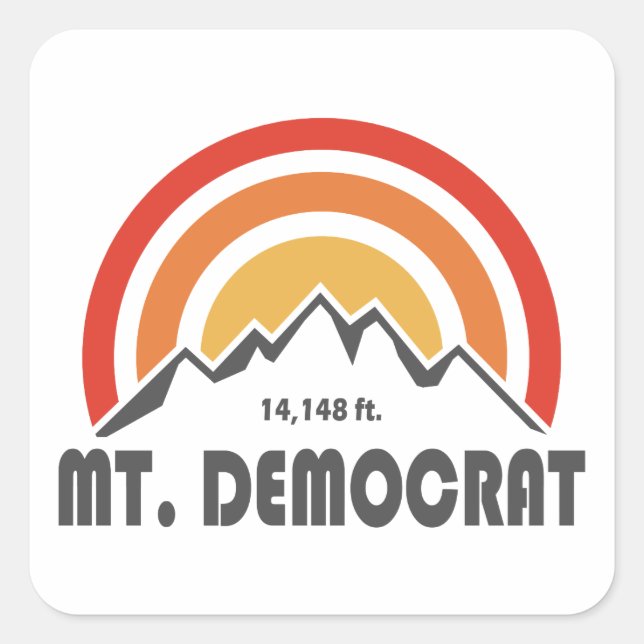 Mt. Democrat Square Sticker (Front)