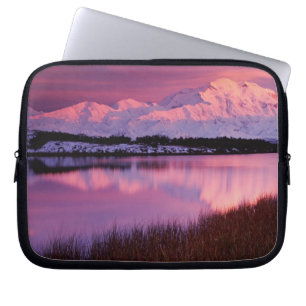 Mt. Denali at sunset from Reflection Pond Laptop Sleeve