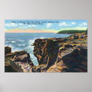 Mt. Desert Island View of Thunder Hole Poster