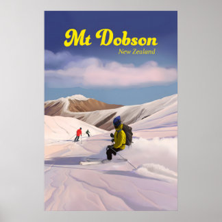 Mt Dobson Ski Resort Travel Poster