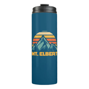 Mt. Elbert Colorado Retro Turquoise Thermal Tumbler