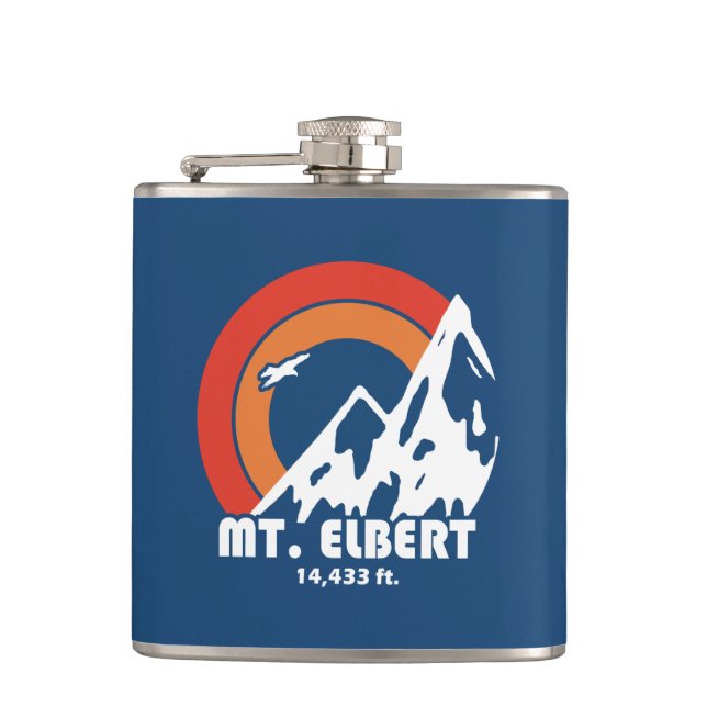 Mt. Elbert Sun Eagle Hip Flask (Front)