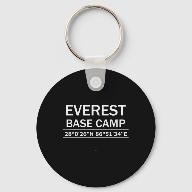 Mt Everest Base Camp Coordinates  Key Ring (Front)