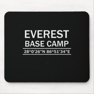 Mt Everest Base Camp Coordinates Mouse Pad
