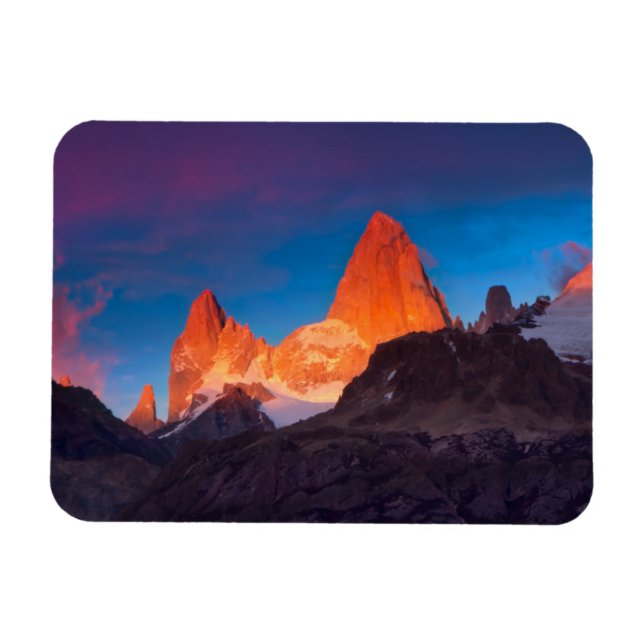 Mt Fitz Roy At Sunrise Magnet (Horizontal)