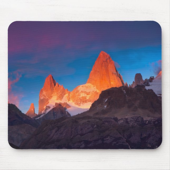 Mt Fitz Roy At Sunrise Mouse Pad (Front)