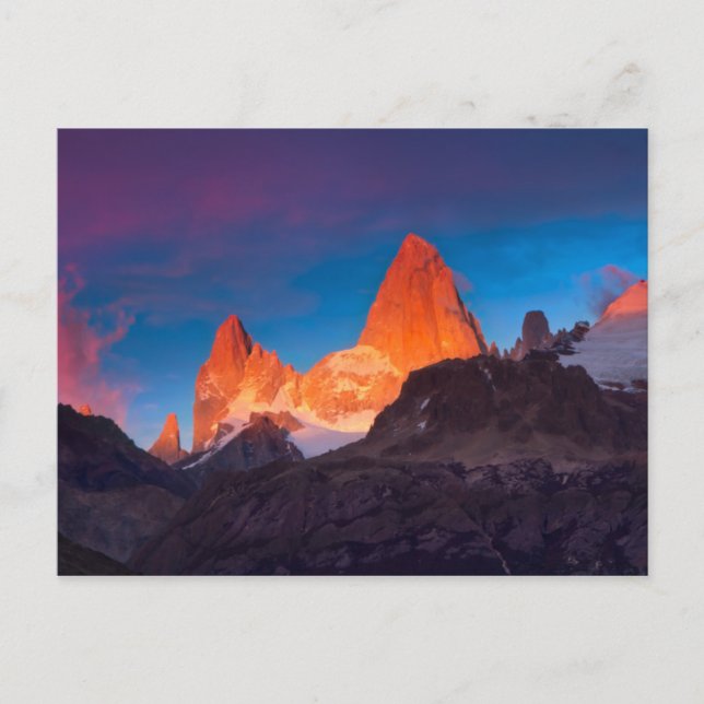 Mt Fitz Roy At Sunrise Postcard (Front)