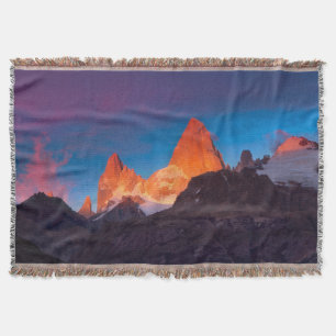 Mt Fitz Roy At Sunrise Throw Blanket