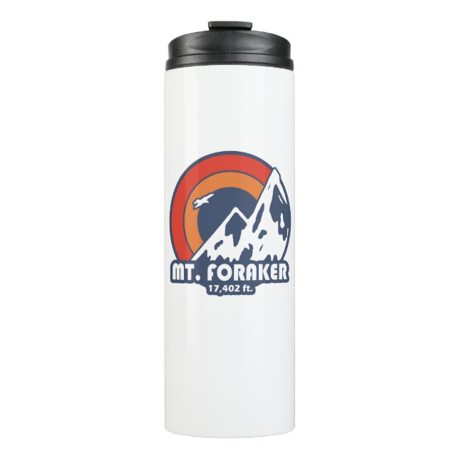 Mt. Foraker Alaska Sun Eagle Thermal Tumbler (Front)