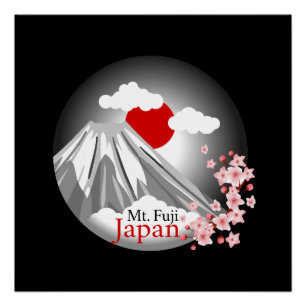 Mt. Fuji Abstract Landscape for Home Decor
