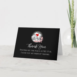 Mt. Fuji Abstract Landscape Horizontal Thank You Card