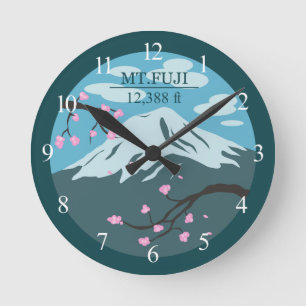 Mt. Fuji Altitude Round Clock