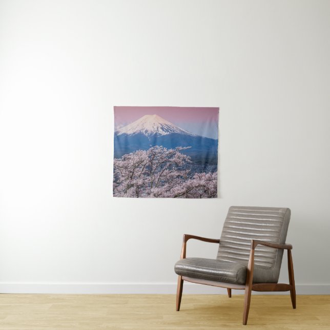 Mt Fuji and Cherry Blossoms Tapestry (In Situ (Horizontal))