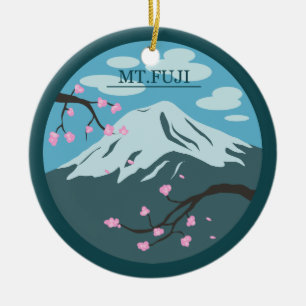 Mt. Fuji Ceramic Tree Decoration