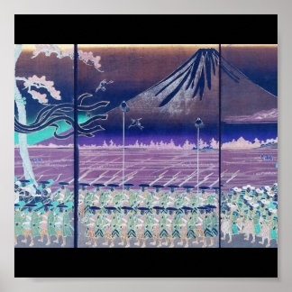 Mt. Fuji circa 1860's (with Modified Colours) Poster