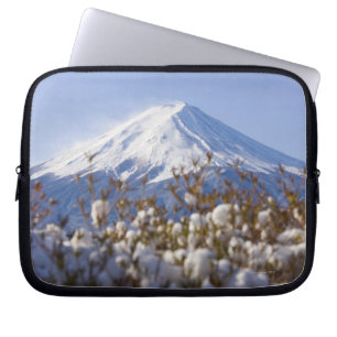 Mt. Fuji covered with snow Laptop Sleeve