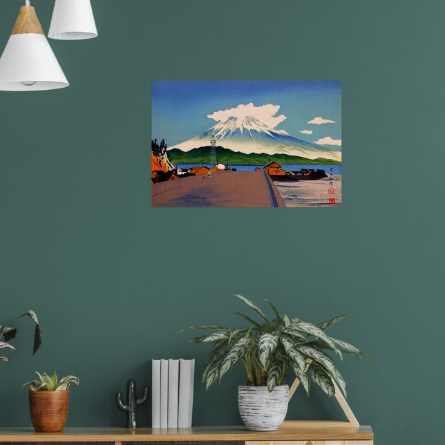 Mt. Fuji from a Road Tokuriki Tomikichiro 1941 Poster (Living Room 1)