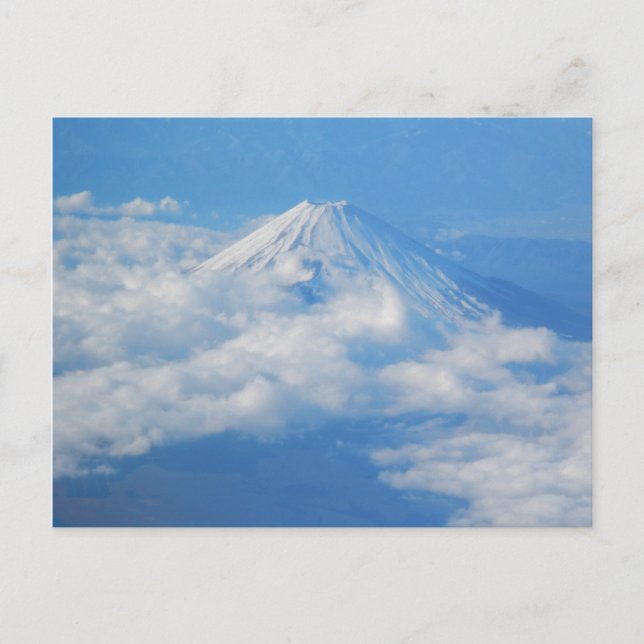 Mt. Fuji from Aeroplane, Photography Postcard (Front)
