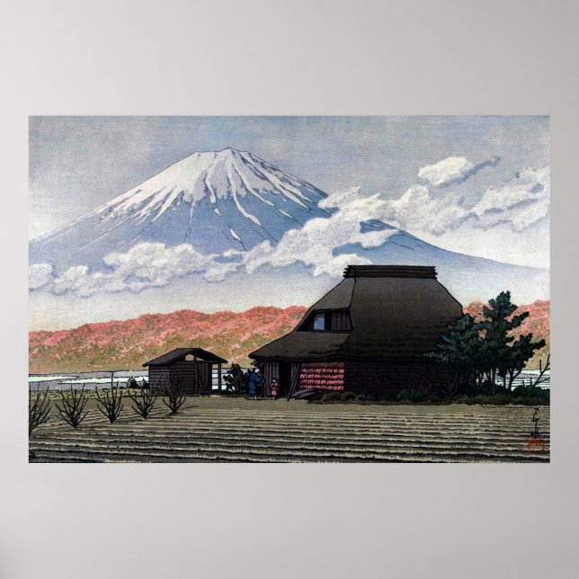 Mt. Fuji from Narusawa Kawase Hasui  1952 Poster (Front)