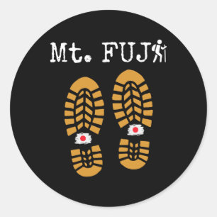 Mt Fuji, Fujisan, 富士山 Hikingclimbing Souvenir Classic Round Sticker