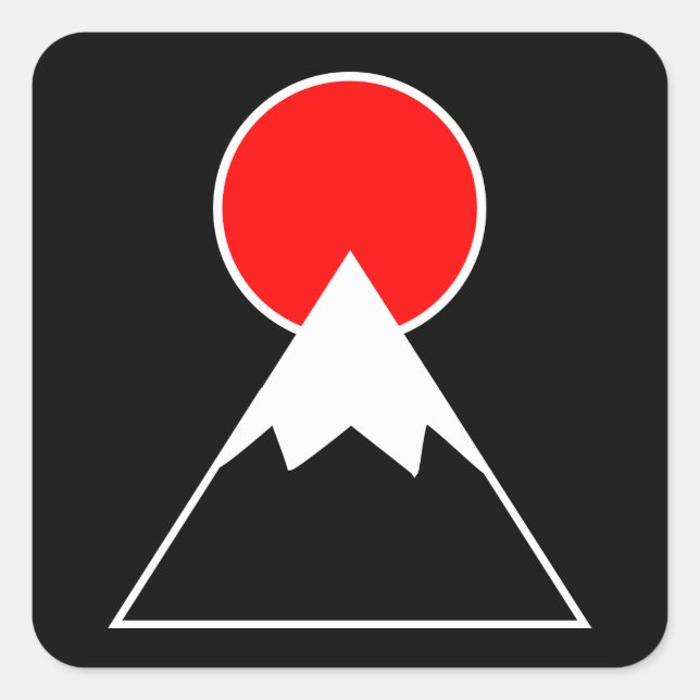 Mt. Fuji inspired Square Sticker (Front)