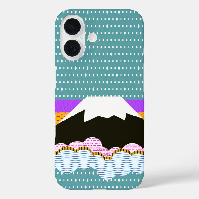 Mt Fuji Japan Mountain Pop Art Case-Mate iPhone Case (Back)
