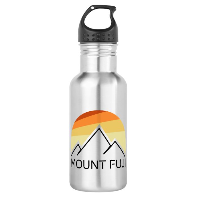 Mt. Fuji Japan Retro 532 Ml Water Bottle (Front)