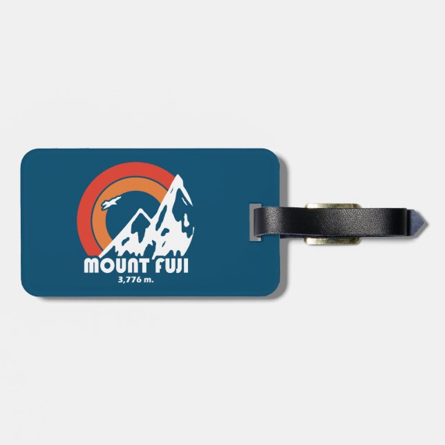 Mt. Fuji Japan Sun Eagle Luggage Tag (Back Horizontal)