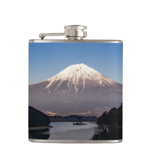 Mt Fuji Lake Reflection Hip Flask