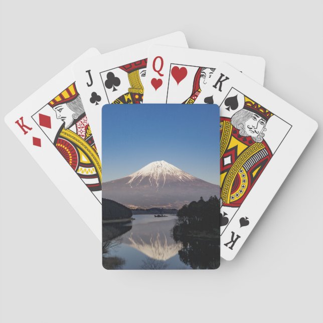 Mt Fuji Lake Reflection Playing Cards (Back)